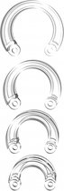 Mancage Extra Large Ring Set - Transparent - Accessories transparant