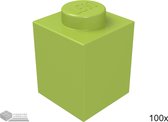 Lego Bouwsteen 1 x 1, 3005 Lime 100 stuks