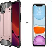 GSMNed – iPhone 12/12 Pro Hoesje Roze – Pu Hoesje – Hardcase – iPhone Hardcase – Met 1x Screenprotector