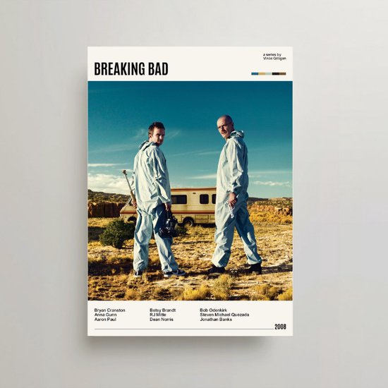 Breaking Back Poster Breaking Bad Poster - Minimalist Filmposter A3 - Breaking Bad TV Poster ...