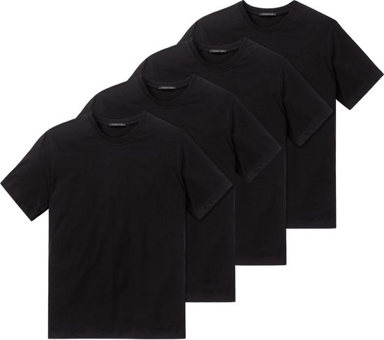 Lot de 4 t-shirts Schiesser col rond américain