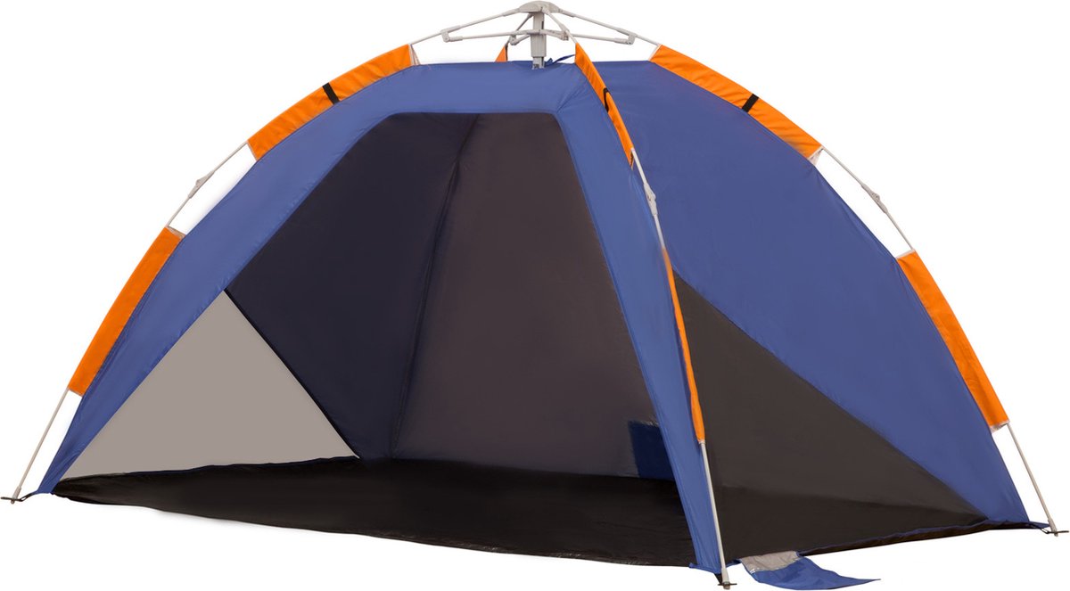 Hoogland ledematen Schuldig Outsunny Strandschelp strandtent pop-up camping tent draagtas 2-3 personen  glasvezel... | bol.com