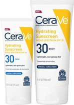 Ceravé Best Selling Duo: CeraVe hydraterende minerale zonnebrandcrème SPF 30 bodylotion + CeraVe hydraterende minerale zonnebrandcrème SPF 30 gezichtslotion (Face and Body Pack)