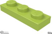 LEGO Plaat 1x3, 3623 Lime 50 stuks