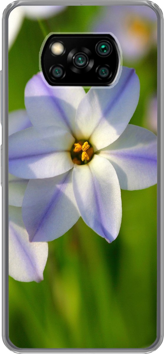 Telefoonhoesje Geschikt voor Xiaomi Geschikt voor Poco X3 NFC hoesje - Bloemen - Tuin - Paars - Siliconen Telefoonhoesje Telefoonhoesje