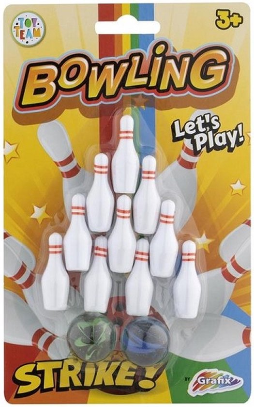 Afbeelding van het spel Grafix bowling set mini 20x12cm
