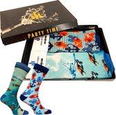 Sock My Feet - Grappige sokken heren - 2 pack - Maat 43-46 - Sokken Giftbox - Funny Socks - Vrolijke sokken - Anker sokken - Vis sokken - Schildpad sokken - Grappige cadeaus - Sock