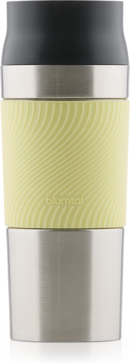 Blumtal Thermosbeker Classic - Lekvrij, BPA-Vrij en Vaatwasserbestendig - Hoge Kwaliteit Thermosfles met Quick-Press Sluiting - Travel Mug 500 ml - New Yellow - Geel