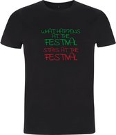 T-shirt | What happens at the festival Stays at the festival - XXL, Dames