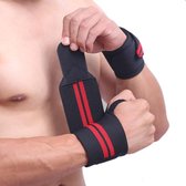 Athleve Wrist Wraps - Lifting Straps - Polssteun - Zwart - Rood