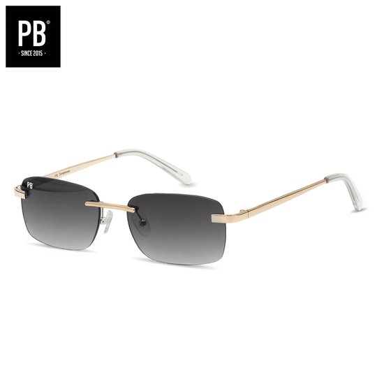 PB Sunglasses - Venice Grey. - Zonnebril heren en dames - Grijze lens - Randloze zonnebril - Stainless steel