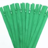 Allesvoordeliger close end rits 25 cm - groen - 2 stuks