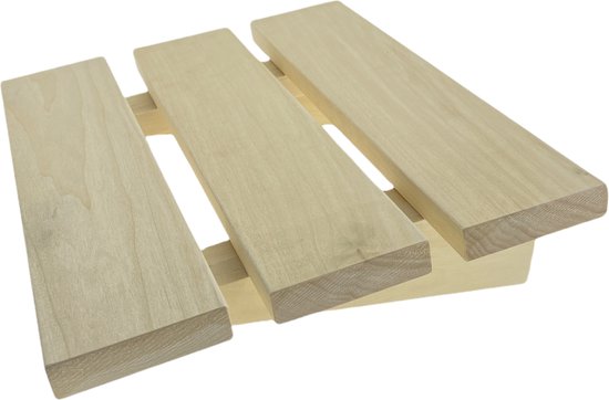 VIAMO® Sauna rugleuning van abachihout 49,5 x 39,5 cm