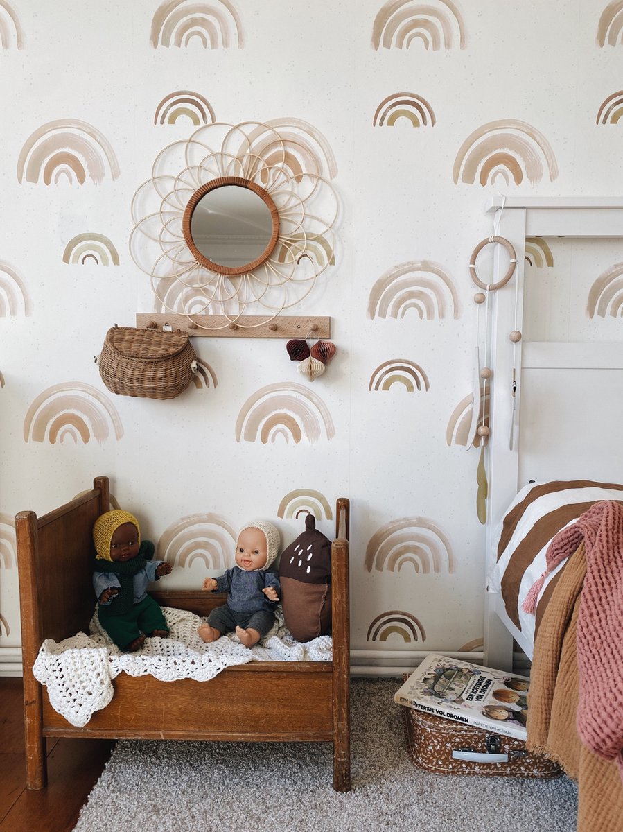 Roomblush - Behang Rainbow - Rol / Beige.