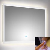 Badkamerspiegel LED spiegel 90cm met touch control B x H x D ca. : 90 x 60 x 3,2 cm