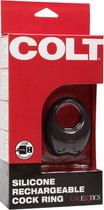 COLT® Silicone Rechargeable Cock Ring - Black - Cock Rings black