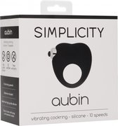 AUBIN vibrating cockring - Black - Cock Rings black