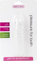 Realistic Spikey Penis Extension - Transparent - Sleeves transparent
