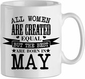 All the woman are created equal, but the best are born in May '| Cadeau| cadeau voor haar| Verjaardag | Beker 31 CL