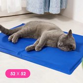 Koelmat voor Huisdieren | Honden Katten | Koelmat dieren | Huisdieren Verkoeling | 52x52cm | Verkoelingsmat | Blauw | Waterbestendig