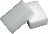 Set van 6x stuks wondersponsjes wit 10 cm van melaminehars - Keukensponsjes - Schoonmaaksponsjes - Schoonmaken