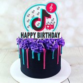 Taart Decoratie - TikTok - Verjaardag - Taarttopper - Happy Birthday - Acryl