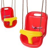 Oneiro’s Luxe Kinderschommel RED  -  40 x 35 x 37cm – speelgoed - speeltuin - kinderen - hangmat – hangmat met standaard – Rood/Groen/Blauw - zomer – tuin – tuinartikelen – relax –