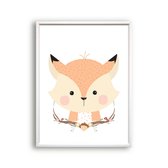 Peinture Sweet fox - Animaux de la forêt / Forêt / 40x30cm