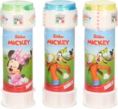 3x Disney Mickey Mouse bellenblaas flesjes met spelletje 60 ml voor kinderen - Uitdeelspeelgoed - Grabbelton speelgoed