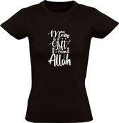My mom is a gift from Allah | Dames T-shirt | Zwart | Mijn moeder is een geschenk van Allah | Moederdag