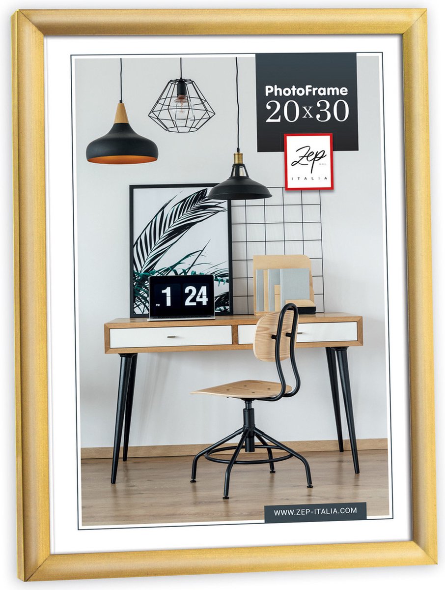 Zep Kunstof Fotolijst New Easy Goud 20x30cm KG4 Goudkleurig
