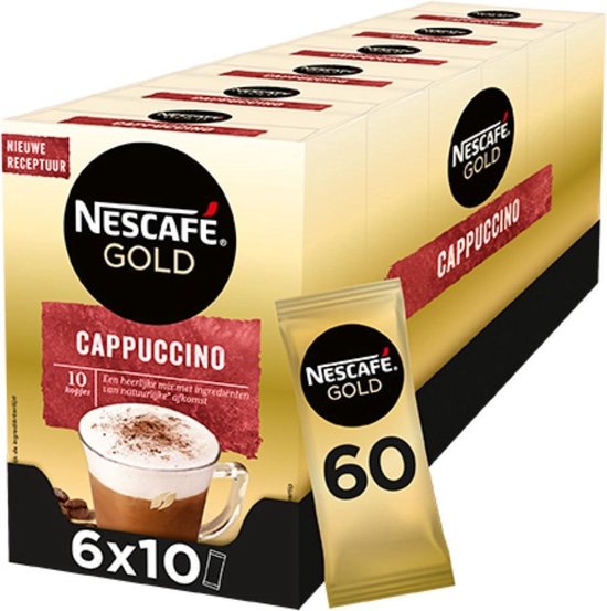 6x NESCAFE GOLD – Cappuccino – 10 zakjes per verpakking