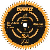 DeWALT Cirkelzaagblad voor Hout | Extreme | Ø 184mm Asgat 16mm 60T - DT1670-QZ