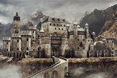 416cm X 254cm - Papier peint photo - Medieval Fantasy Kasteel, 11 tailles, Mysterious on the wall, y compris la colle à papier peint