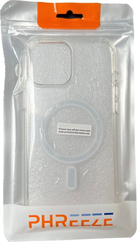 Phreeze™ Coque iPhone 12 Transparente - Coque transparente UltraHD pour iPhone 12 avec aimant MagSafe - Convient pour Apple iPhone 12 - Apple MagSafe