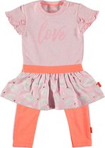 BESS - ensemble vestimentaire - 2 pièces - Robe rose avec cygnes - Legging Coral - Taille 50