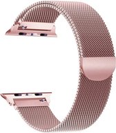 Bandje geschikt voor Apple Watch Bandje Series 1/2/3/4/5/6/SE/7 38/40/41 mm - Milanees Polsband RVS Loop - Rose