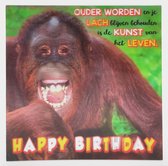 Depesche - 3D wenskaart met aap en de tekst "Ouder worden ... Happy birthday" - 022