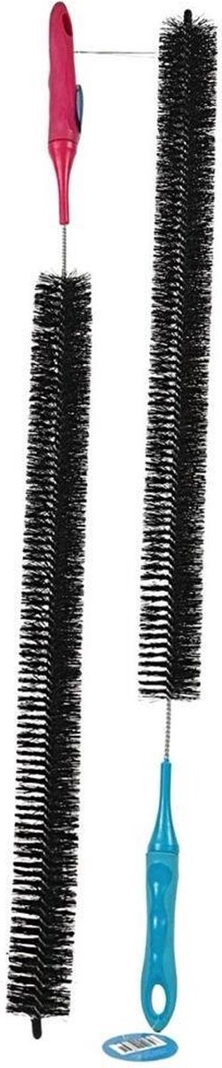 Goedkoopste Set van 2 stuks - Radiatorborstel - Schrobborstel - Verwarming schoonmaken - 78cm - Flexibel - 2 kleuren