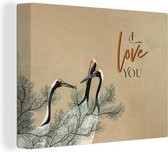 Tableau sur toile Je t'aime - Citations - Proverbes - Amour - Relation - 80x60 cm - Décoration murale