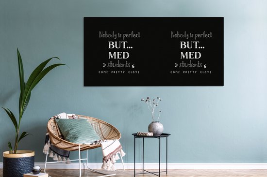 Tableau sur toile Médicaments - Étude - Étudiants - Citations - 160x80 cm - Décoration murale