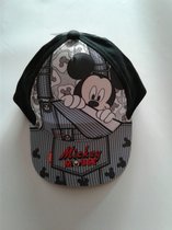 Mickey Mouse - baby - pet/cap - zwart - maat 48 cm