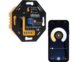 IDINIO Slimme Dimmer met app - Universeel voor alle dimbare lampen - 2 draads - Max. 250W - Dimmers
