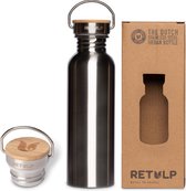 Retulp Urban Drinkfles - Waterfles – 750ML – RVS – Zilver