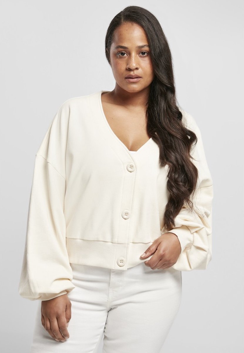 Urban Classics Organic Oversized Short Terry Cardigan L Beige