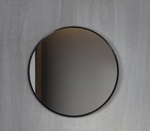 Spiegel rond 60 cm met zwart frame - WoonTill
