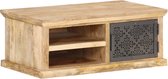 Salontafel met deur 90x50x35 cm massief mangohout