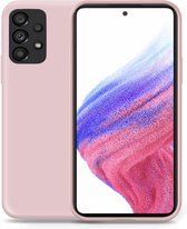 Samsung A53 5G Hoesje - Suède Back Cover Case Rose