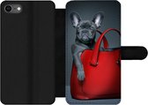 Bookcase Geschikt voor iPhone 8 telefoonhoesje - Hond - Grappig - tas - Kinderen - Jongens - Meisjes - Kids - Met vakjes - Wallet case met magneetsluiting
