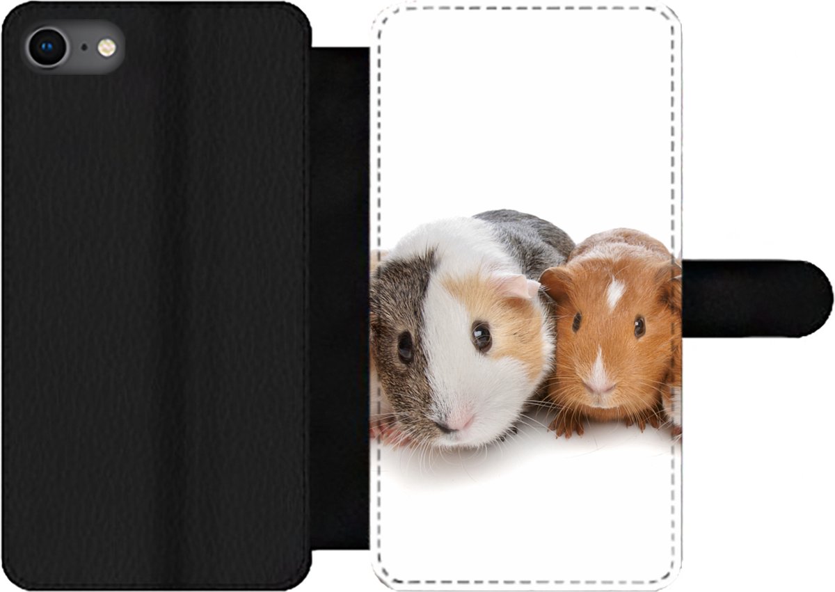 Telefoonhoesje Geschikt voor iPhone 7 telefoonhoesje - Vijf cavia's - Met vakjes - Wallet case met magneetsluiting